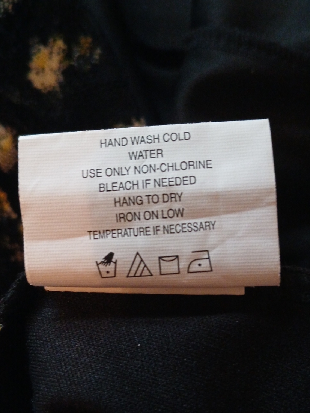 Black Daisy-Print Sheer Ruffle-Trim Blouse Size M - Picture 8 of 8